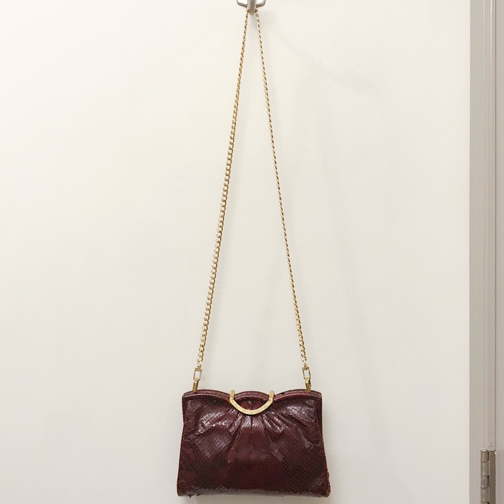 LOEWE Python Snakeskin Top Handle Crossbody Bag